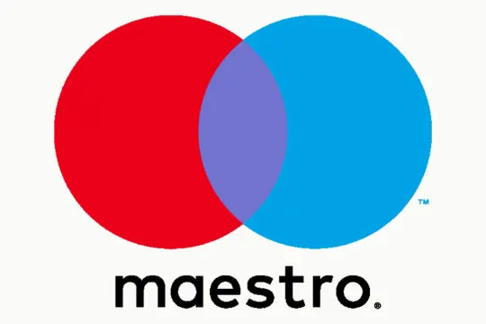 Maestro Logo – Symbol für die Zahlungsmethode Maestro, akzeptiert im Dexity-Shop für sichere Kartenzahlungen.
