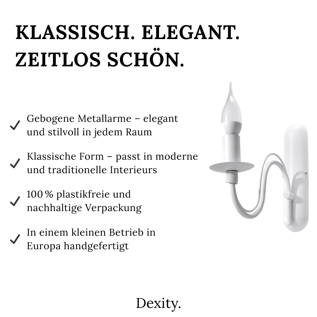 Wandleuchte "Minerwa" – Wandlampen in Weiß | Dexity Lichtdesign
