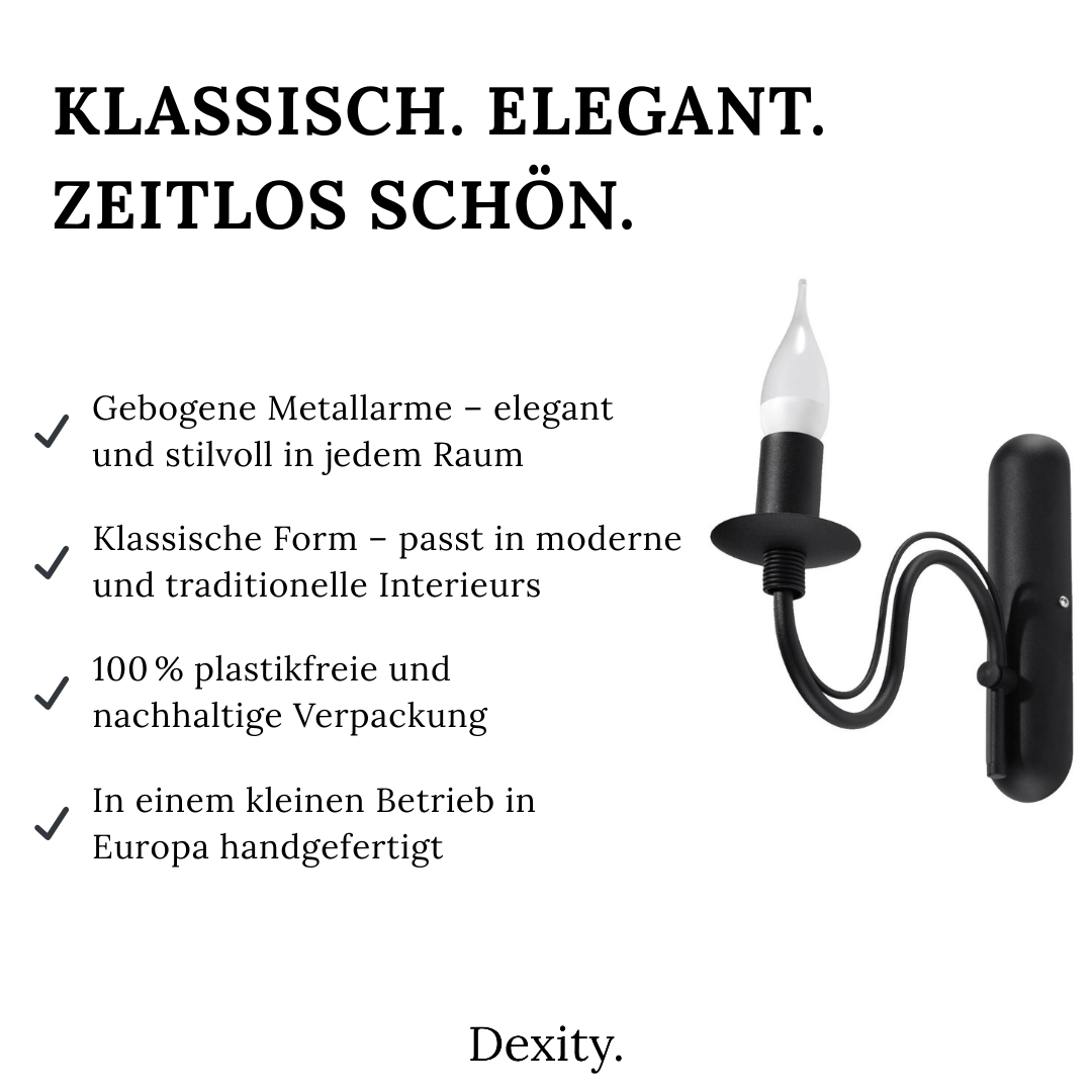 Wandleuchte "Minerwa" – Wandlampen in Schwarz | Dexity Lichtdesign
