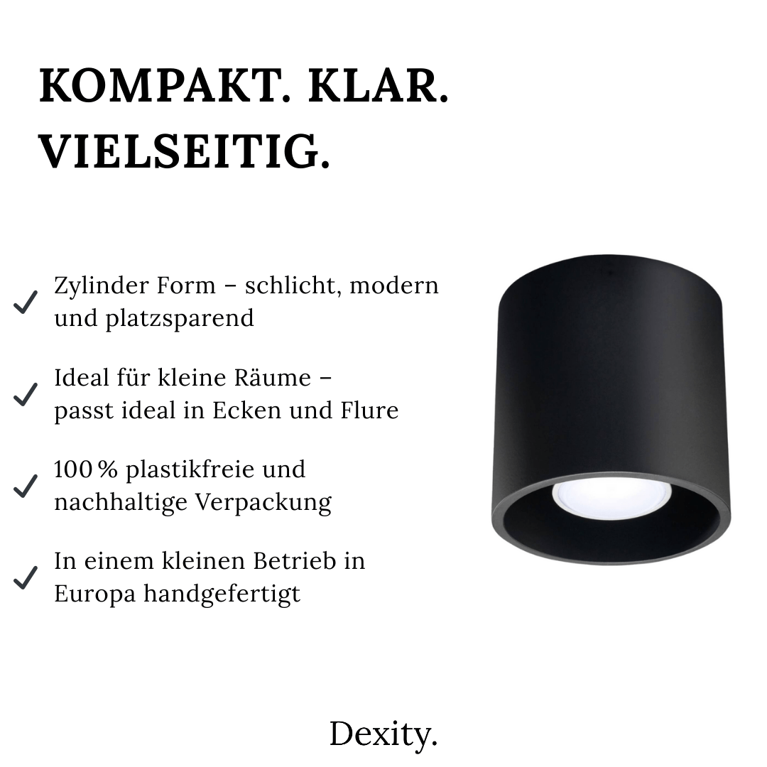 Deckenleuchte "Orbis 1" – Deckenlampen in Schwarz | Dexity Lichtdesign