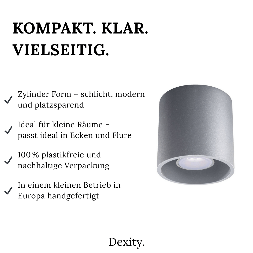 Deckenleuchte "Orbis 1" – Deckenlampen in Grau | Dexity Lichtdesign