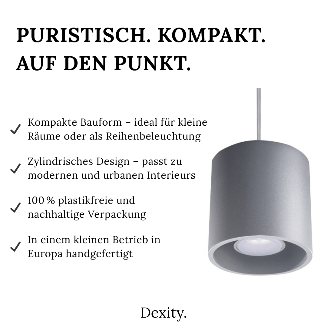 Hängeleuchte "Orbis 1" – Pendelleuchten in Grau | Dexity Lichtdesign