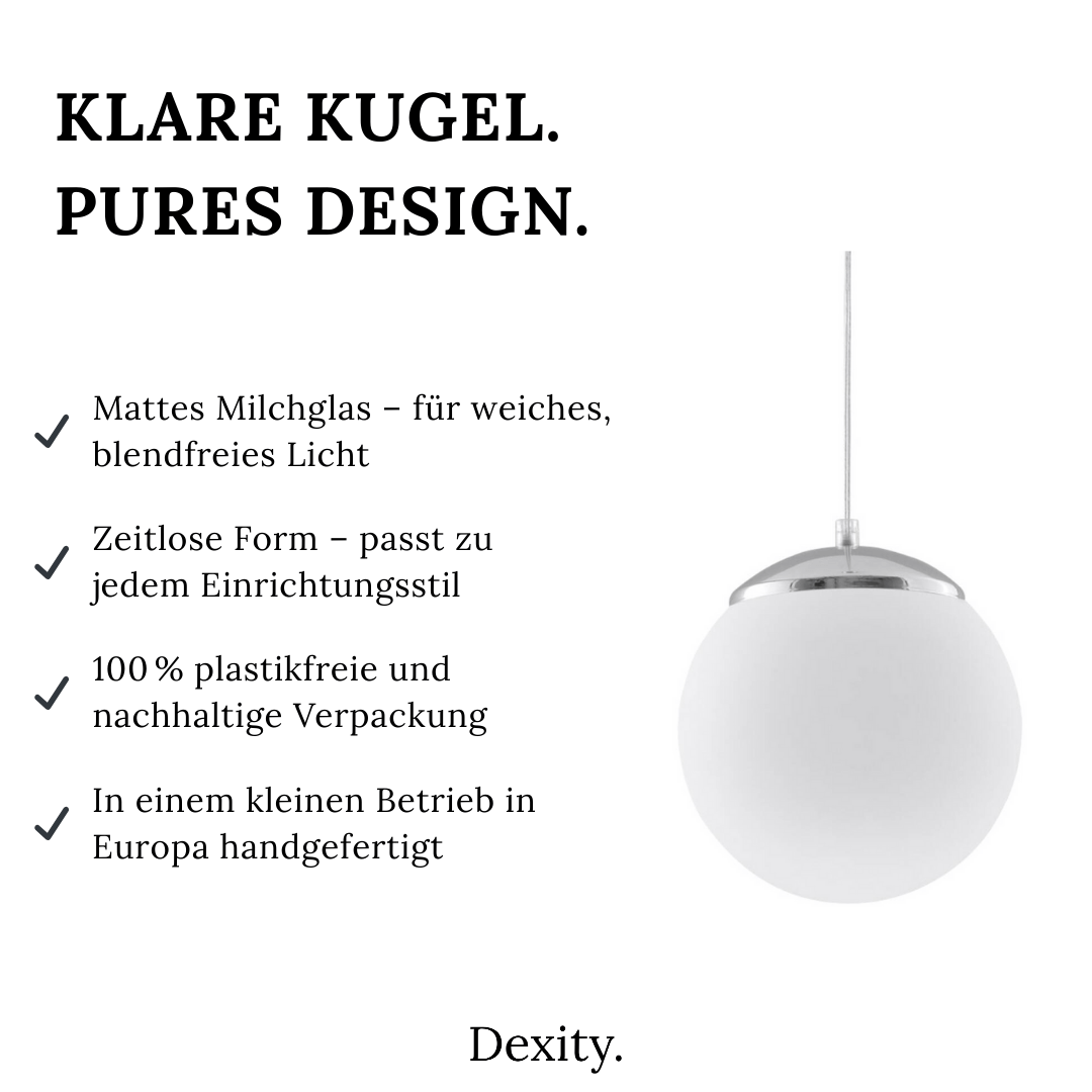 Hängeleuchte "Ugo 20" – Pendelleuchten in Chrom | Dexity Lichtdesign