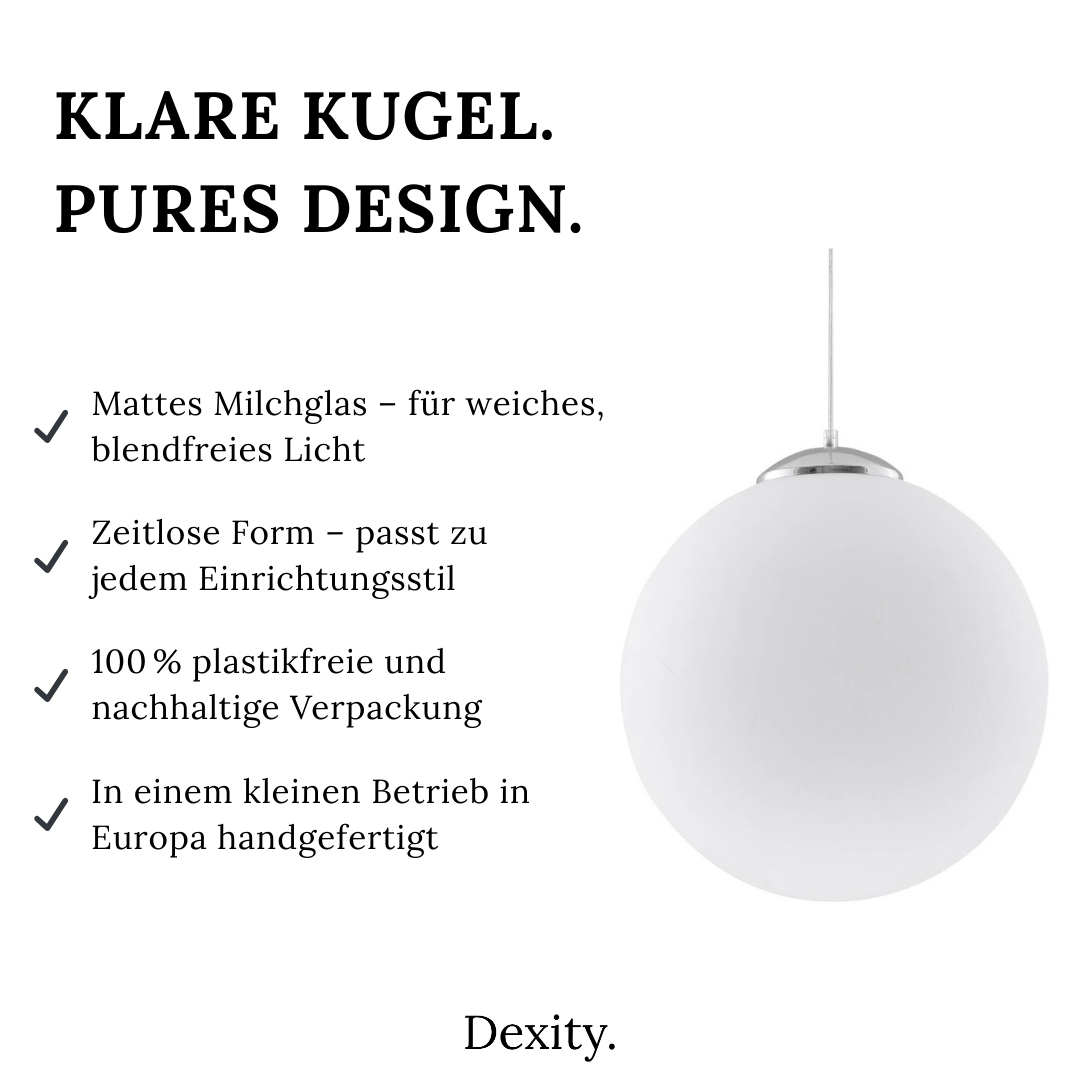 Hängeleuchte "Ugo 30" – Pendelleuchten in Chrom | Dexity Lichtdesign