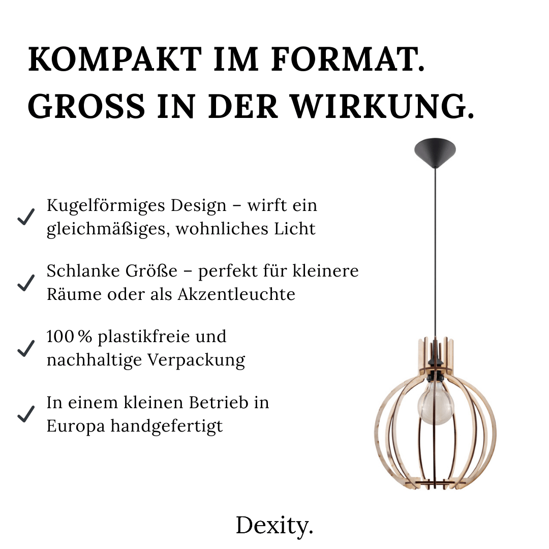 Hängeleuchte "Arancia" – Pendelleuchten in Naturholz | Dexity Lichtdesign