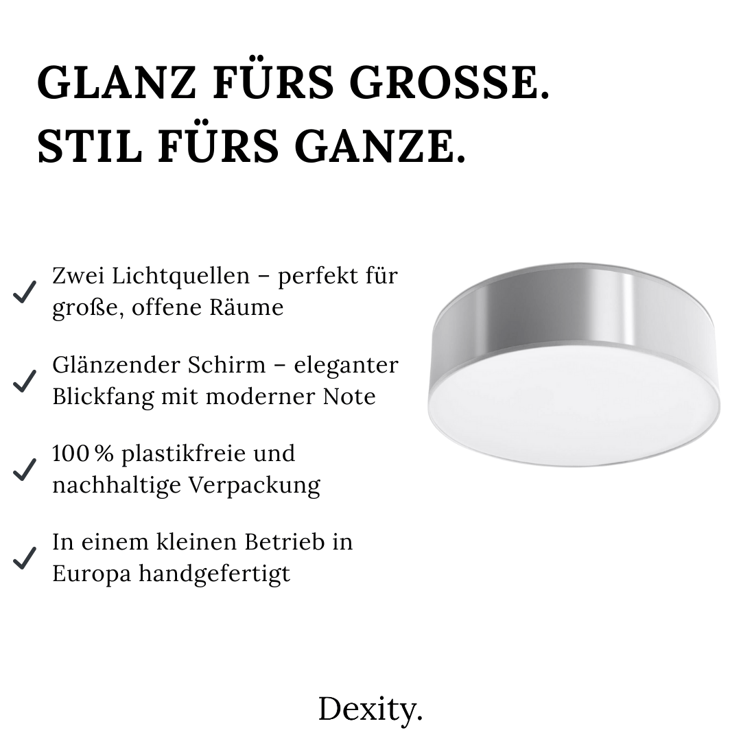 Deckenleuchte "Arena 35" – Deckenlampen in Grau | Dexity Lichtdesign
