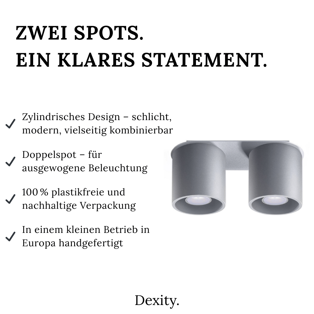 Deckenleuchte "Orbis 2" – Deckenlampen in Grau | Dexity Lichtdesign