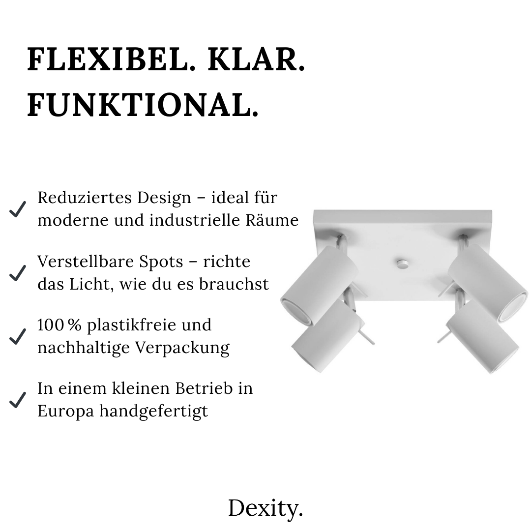 Deckenleuchte "Ring 4" – Deckenlampen in Weiß | Dexity Lichtdesign