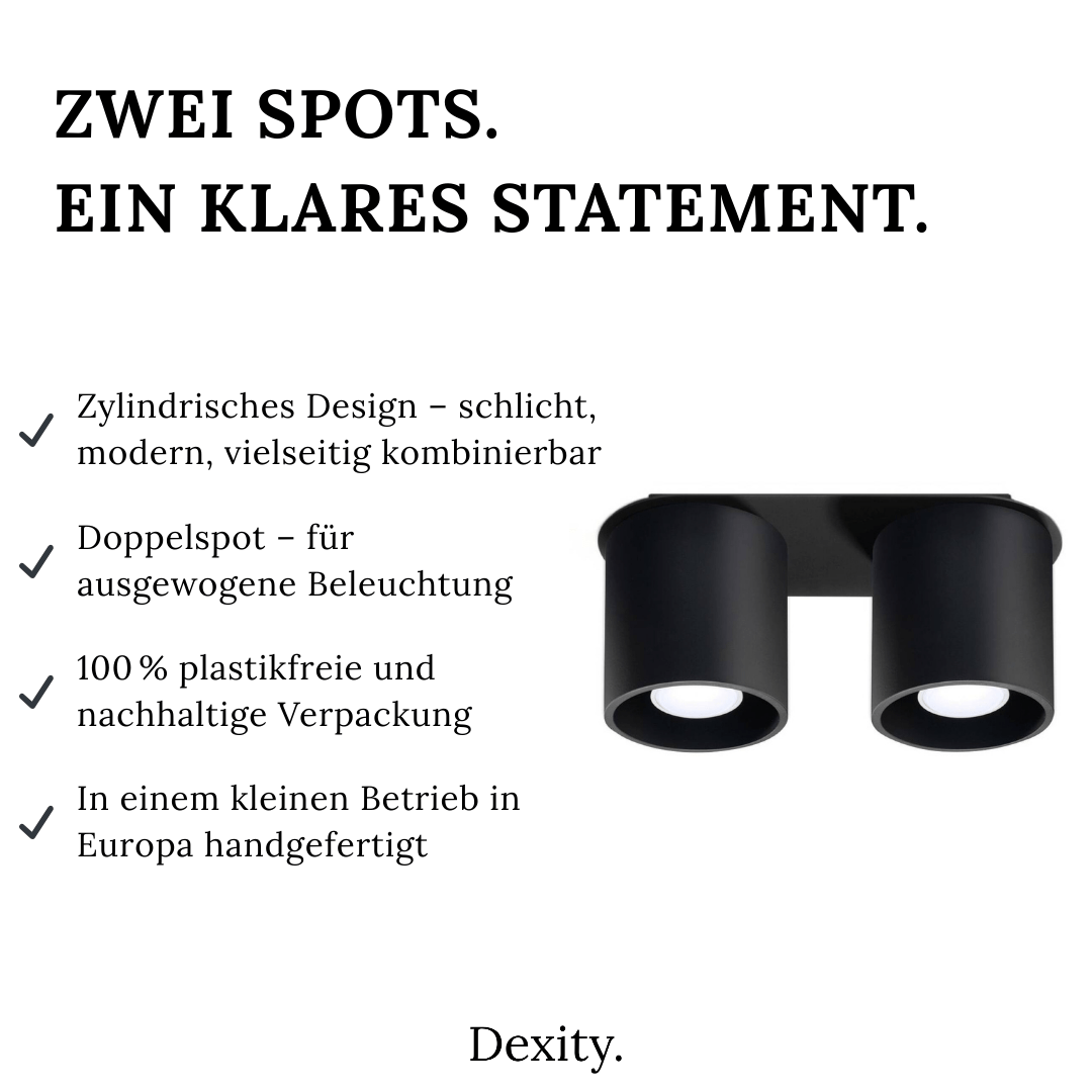 Deckenleuchte "Orbis 2" – Deckenlampen in Schwarz | Dexity Lichtdesign