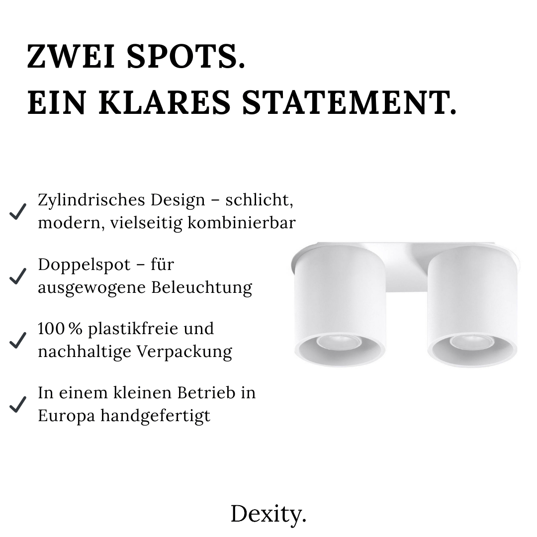 Deckenleuchte "Orbis 2" – Deckenlampen in Weiß | Dexity Lichtdesign