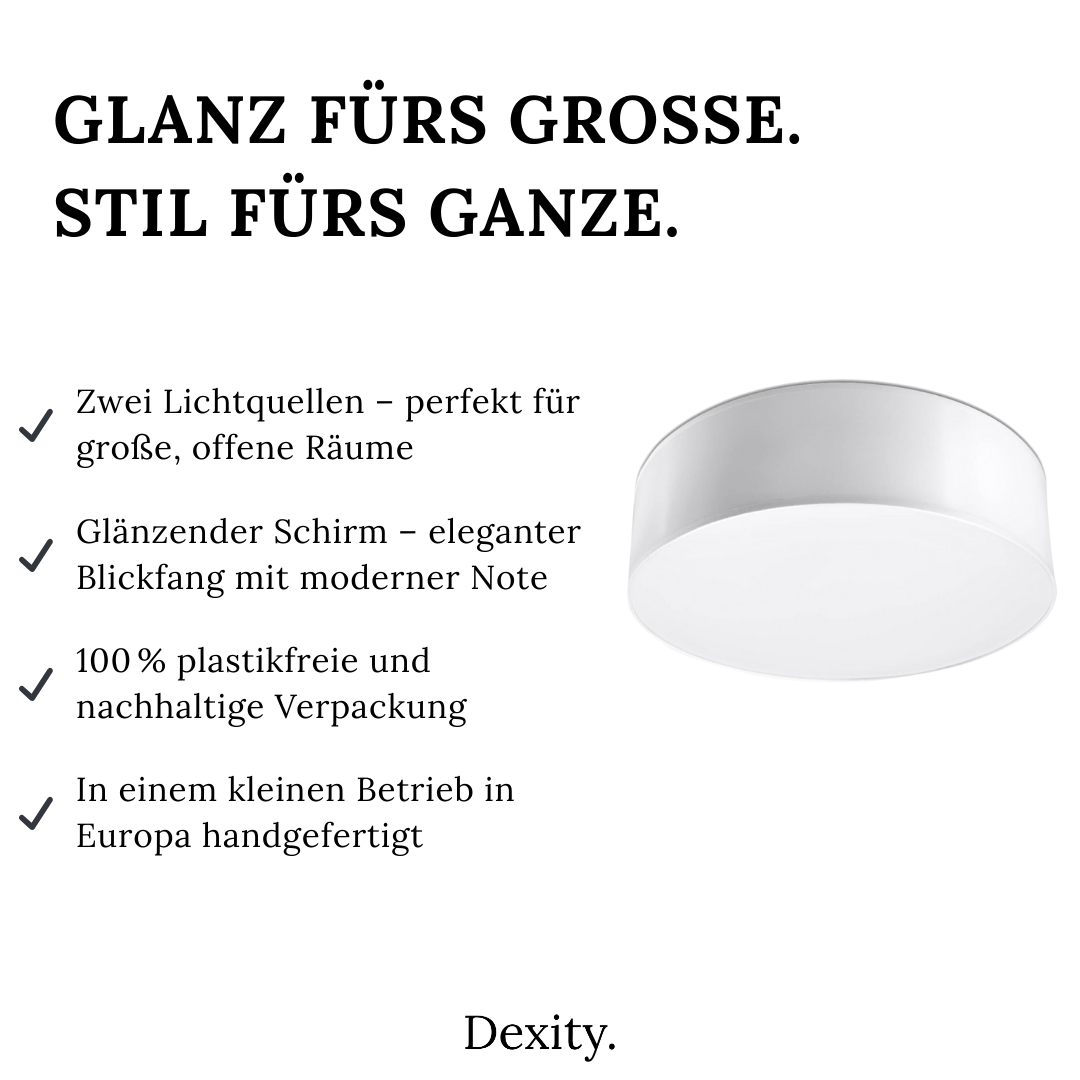 Deckenleuchte "Arena 35" – Deckenlampen in Weiß | Dexity Lichtdesign