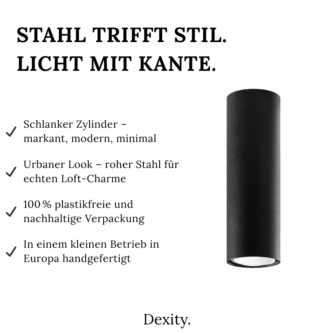 Deckenleuchte "Lagos 20" – Deckenlampen in Schwarz | Dexity Lichtdesign