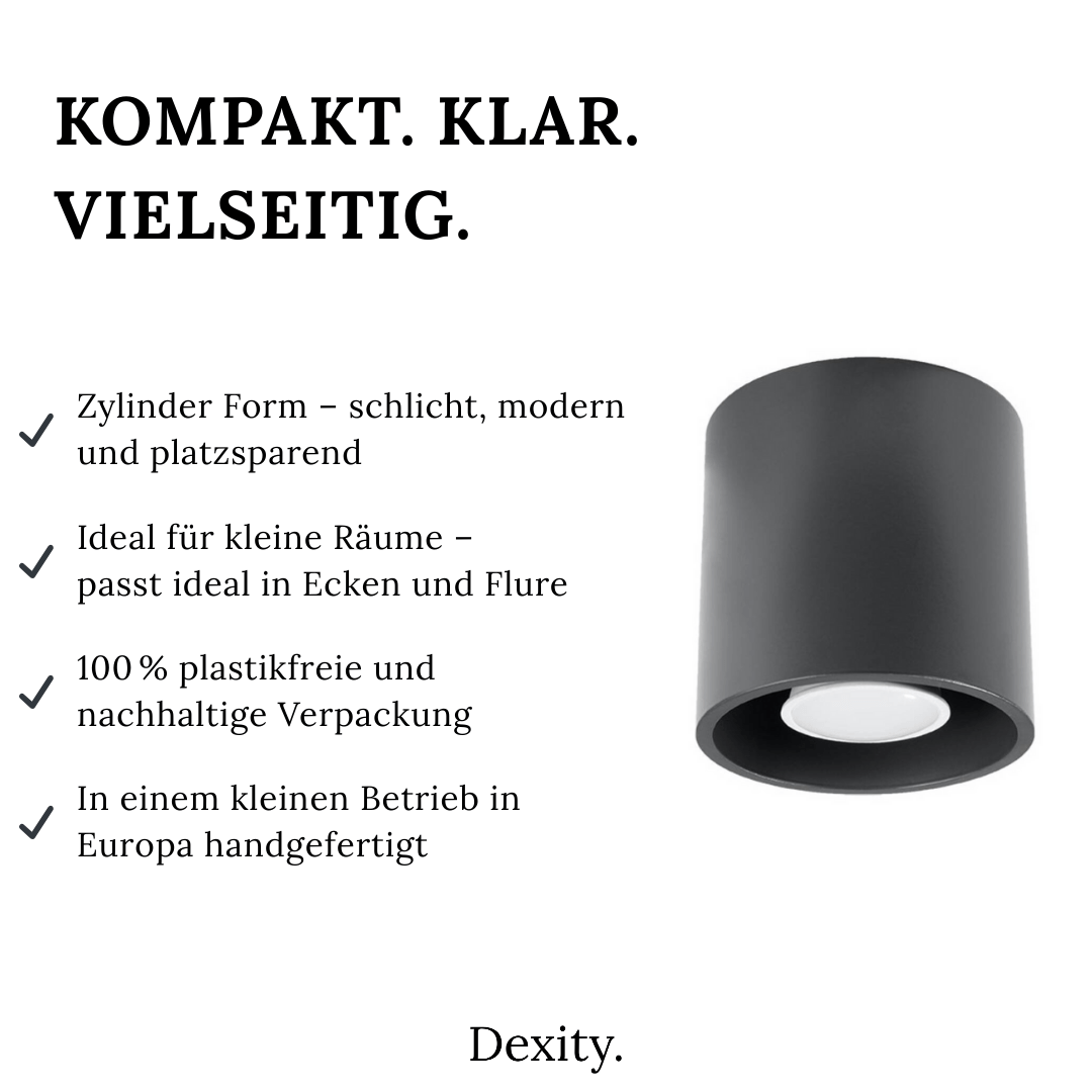 Deckenleuchte "Orbis 1" – Deckenlampen in Anthrazit | Dexity Lichtdesign