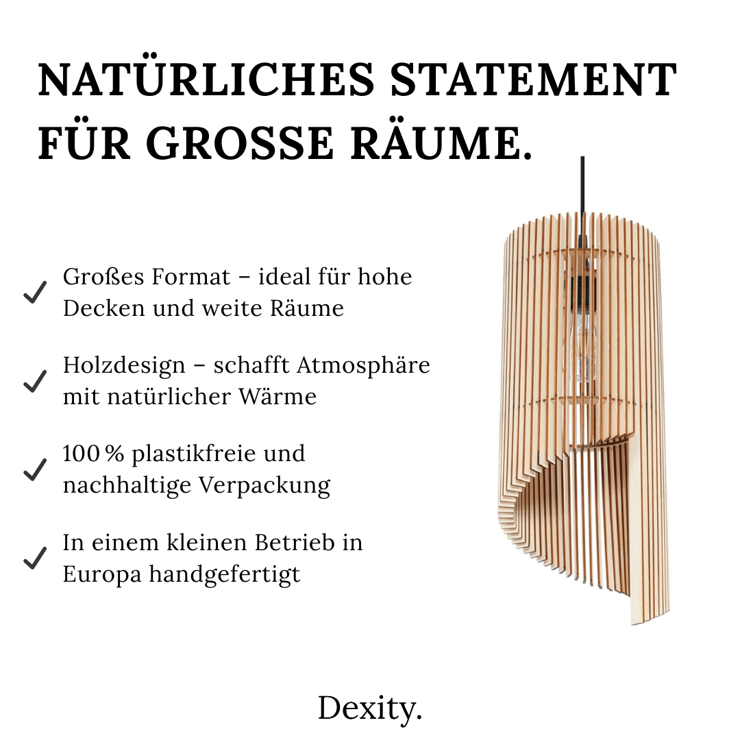 Hängeleuchte "Alexia" – Pendelleuchten in Naturholz | Dexity Lichtdesign
