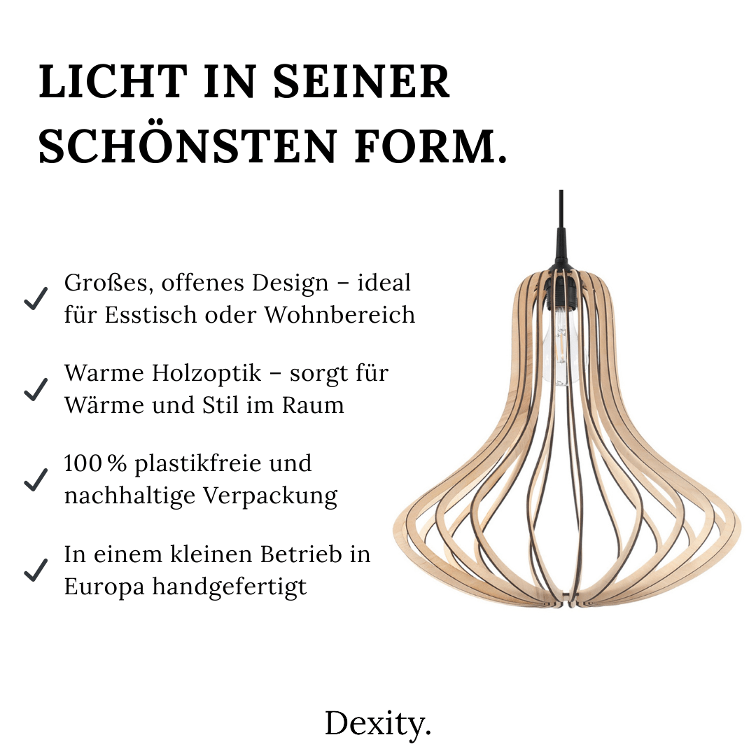 Hängeleuchte "Elza" – Pendelleuchten in Naturholz | Dexity Lichtdesign