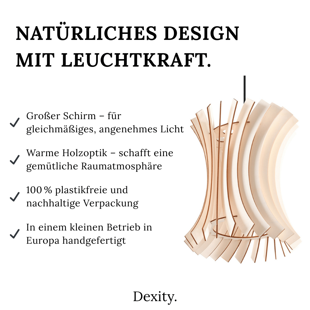 Hängeleuchte "Oriana" – Pendelleuchten in Naturholz | Dexity Lichtdesign
