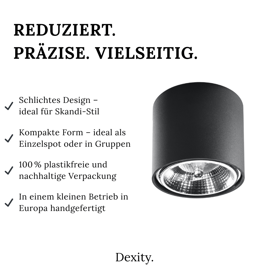 Deckenleuchte "Tiube" – Deckenlampen in Schwarz | Dexity Lichtdesign