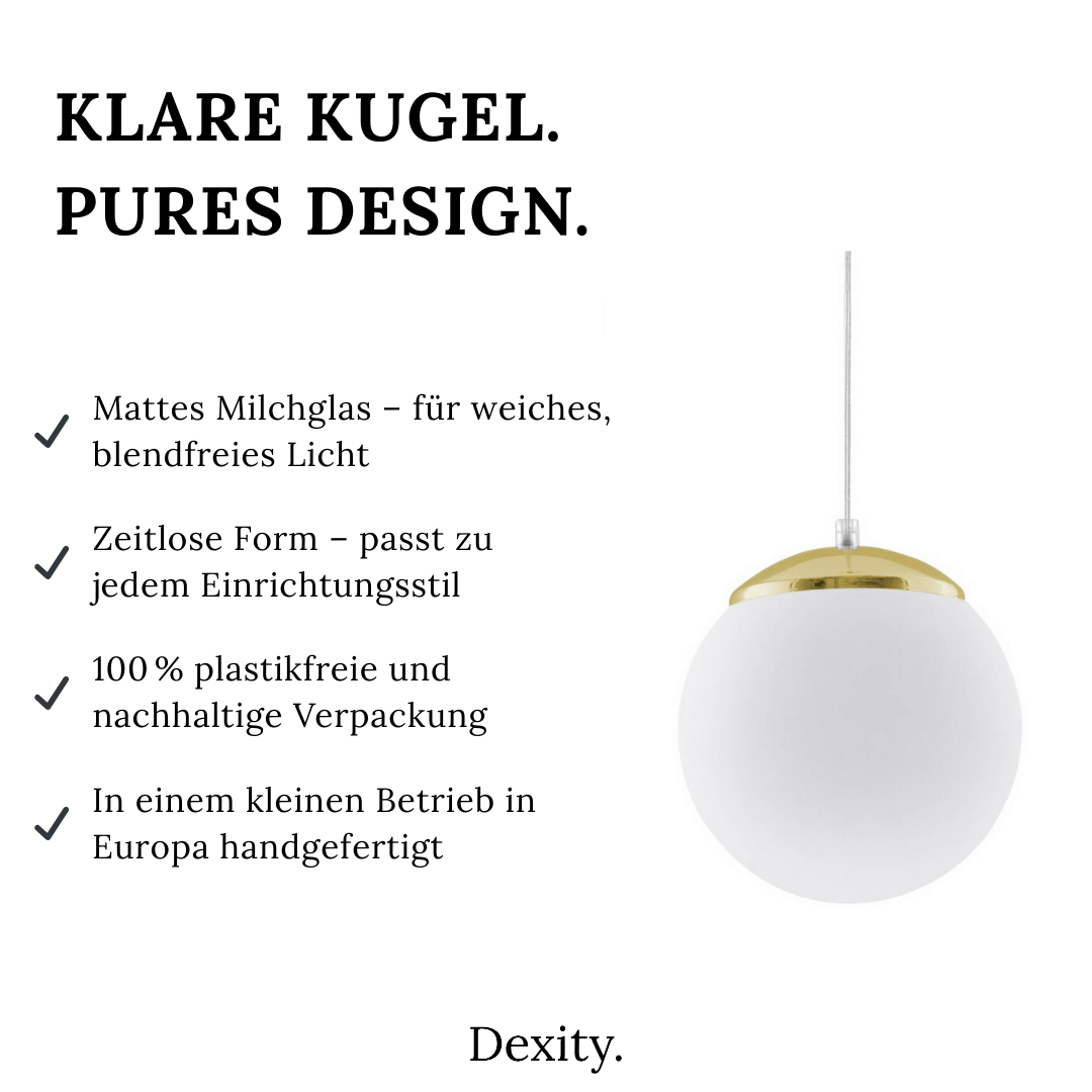 Hängeleuchte "Ugo 20" – Pendelleuchten in Gold | Dexity Lichtdesign