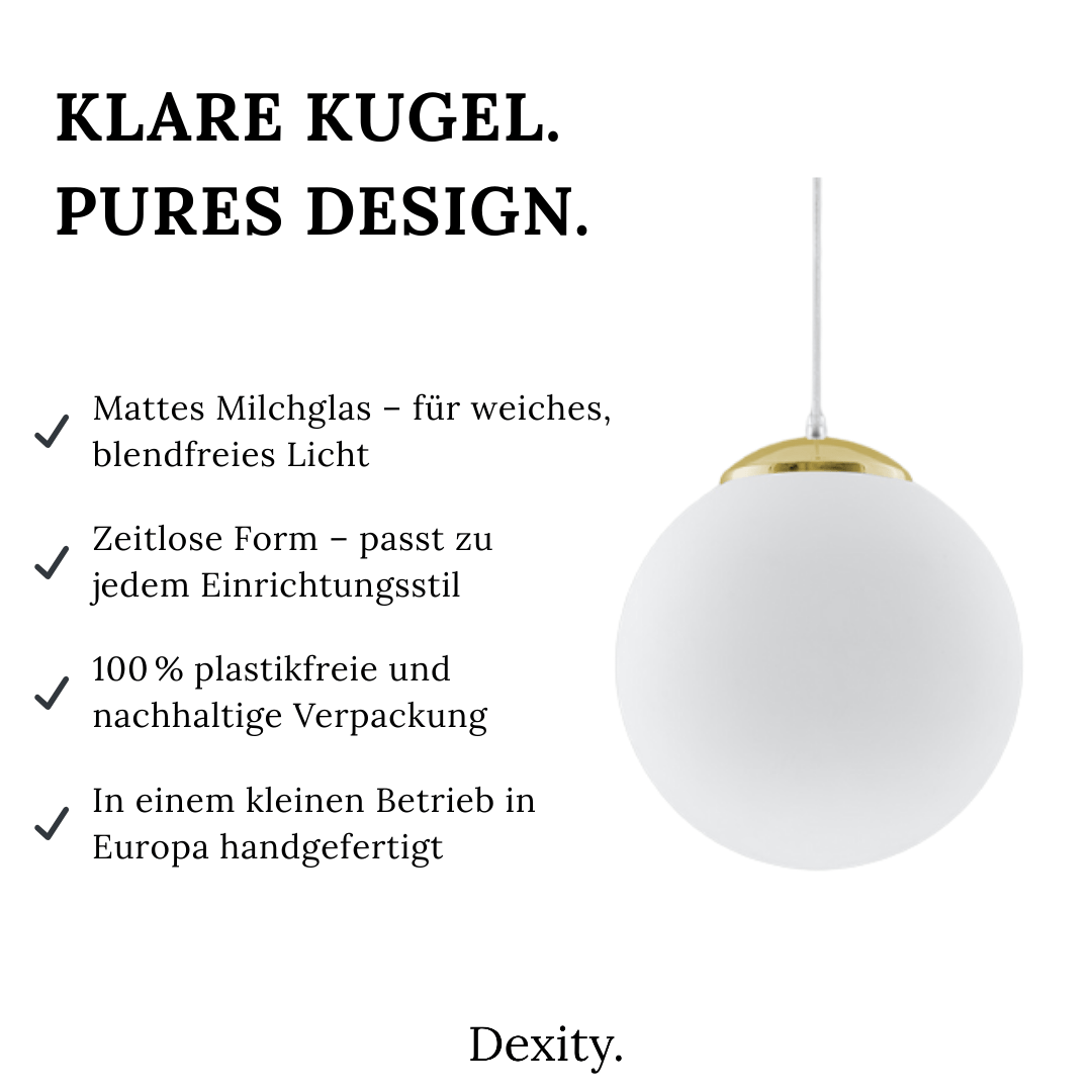 Hängeleuchte "Ugo 30" – Pendelleuchten in Gold | Dexity Lichtdesign