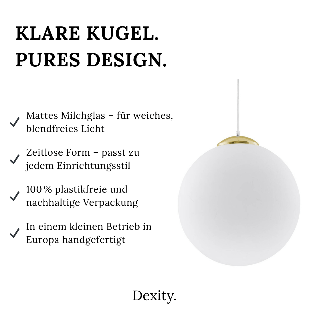 Hängeleuchte "Ugo 40" – Pendelleuchten in Gold | Dexity Lichtdesign