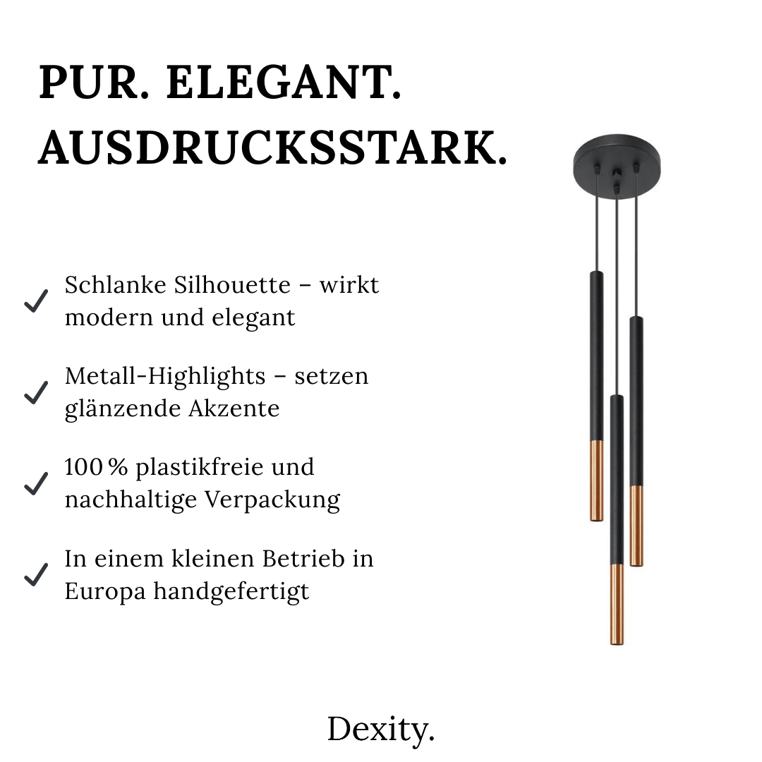 Hängeleuchte "Mozaica 3P" – Pendelleuchten in Kupfer | Dexity Lichtdesign