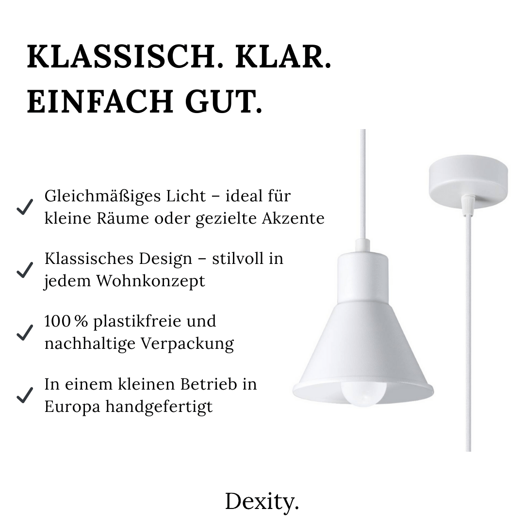 Hängeleuchte "Taleja 1" – Pendelleuchten in Weiß | Dexity Lichtdesign