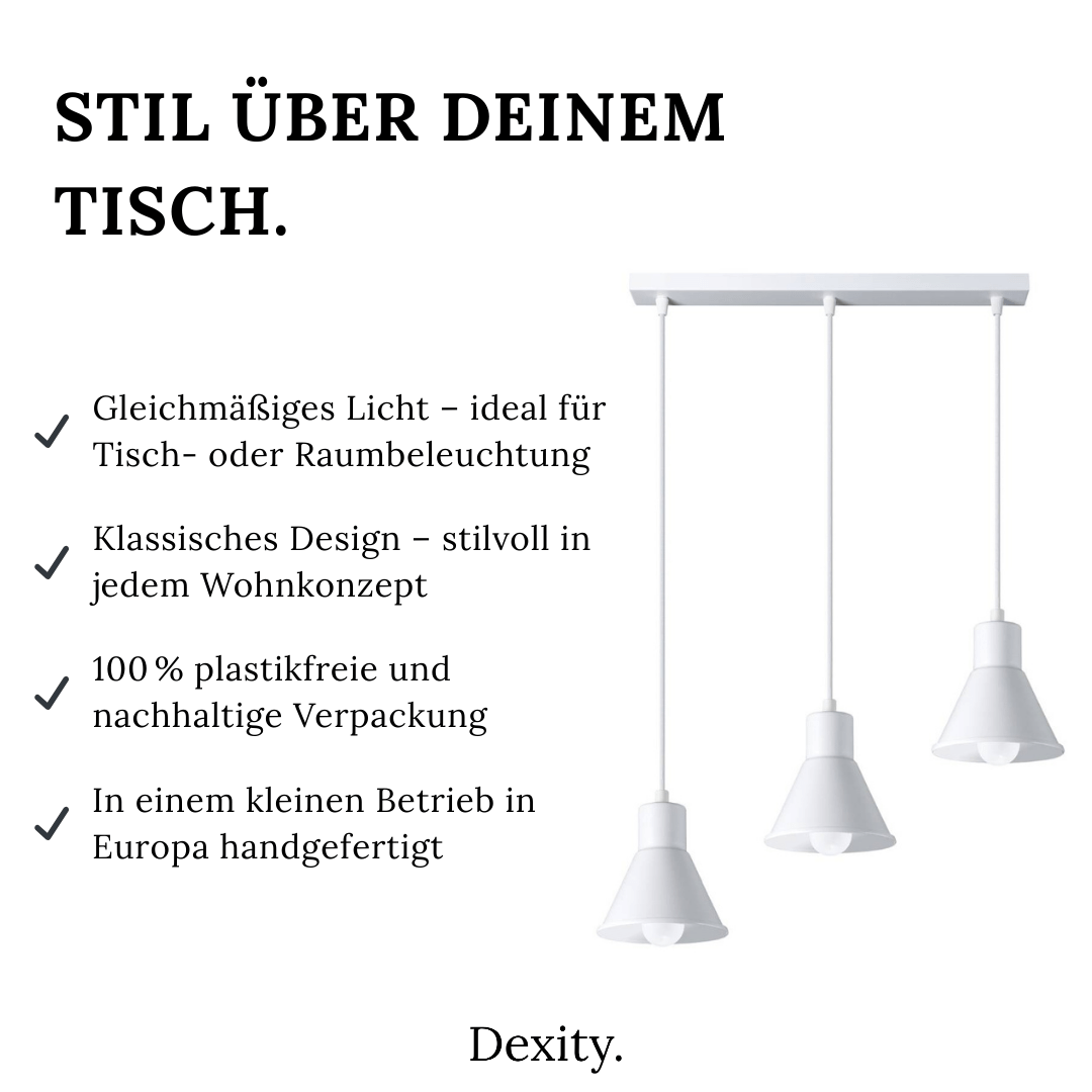 Hängeleuchte "Taleja 3" – Pendelleuchten in Weiß | Dexity Lichtdesign