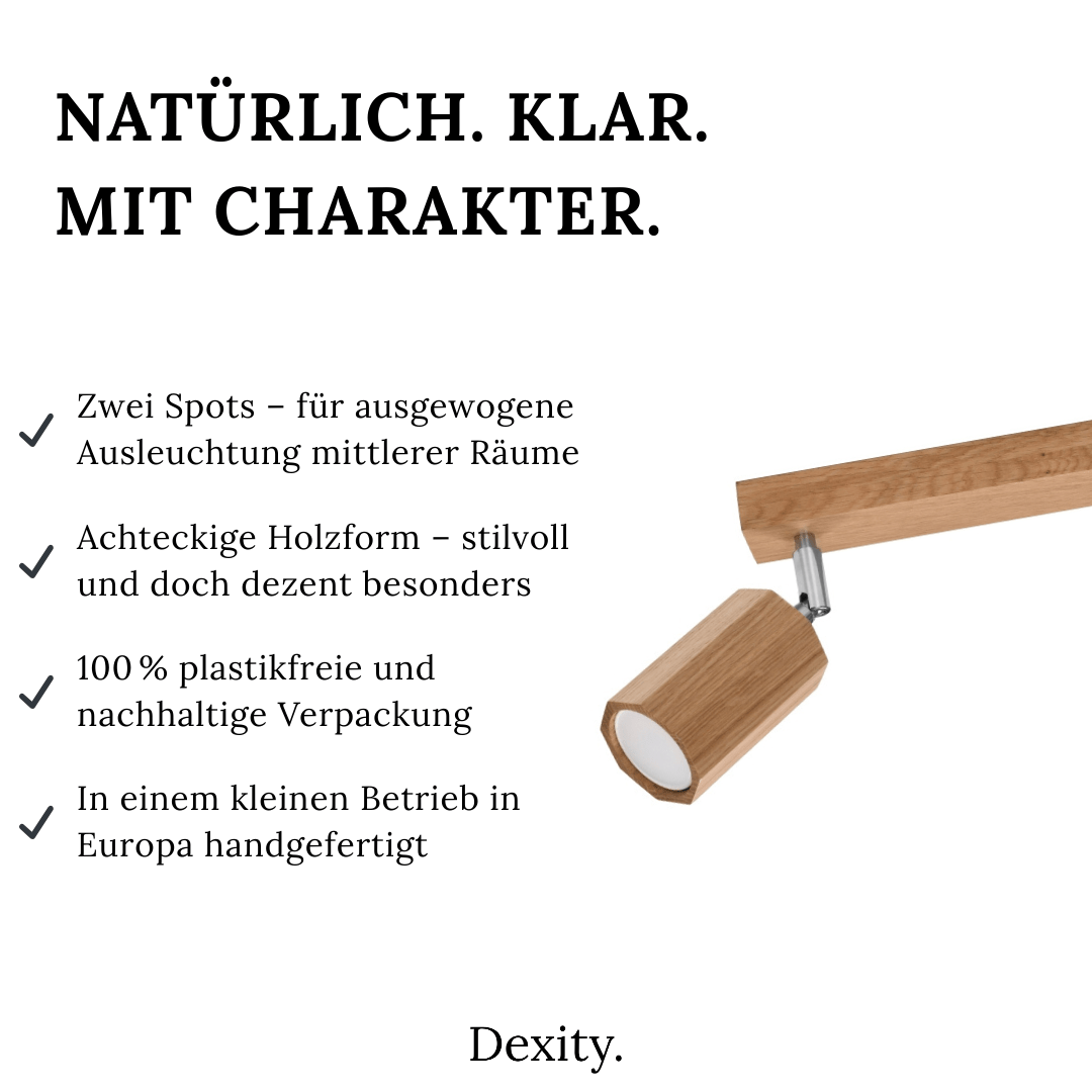 Deckenleuchte "Zeke 2" – Deckenlampen in Naturholz | Dexity Lichtdesign