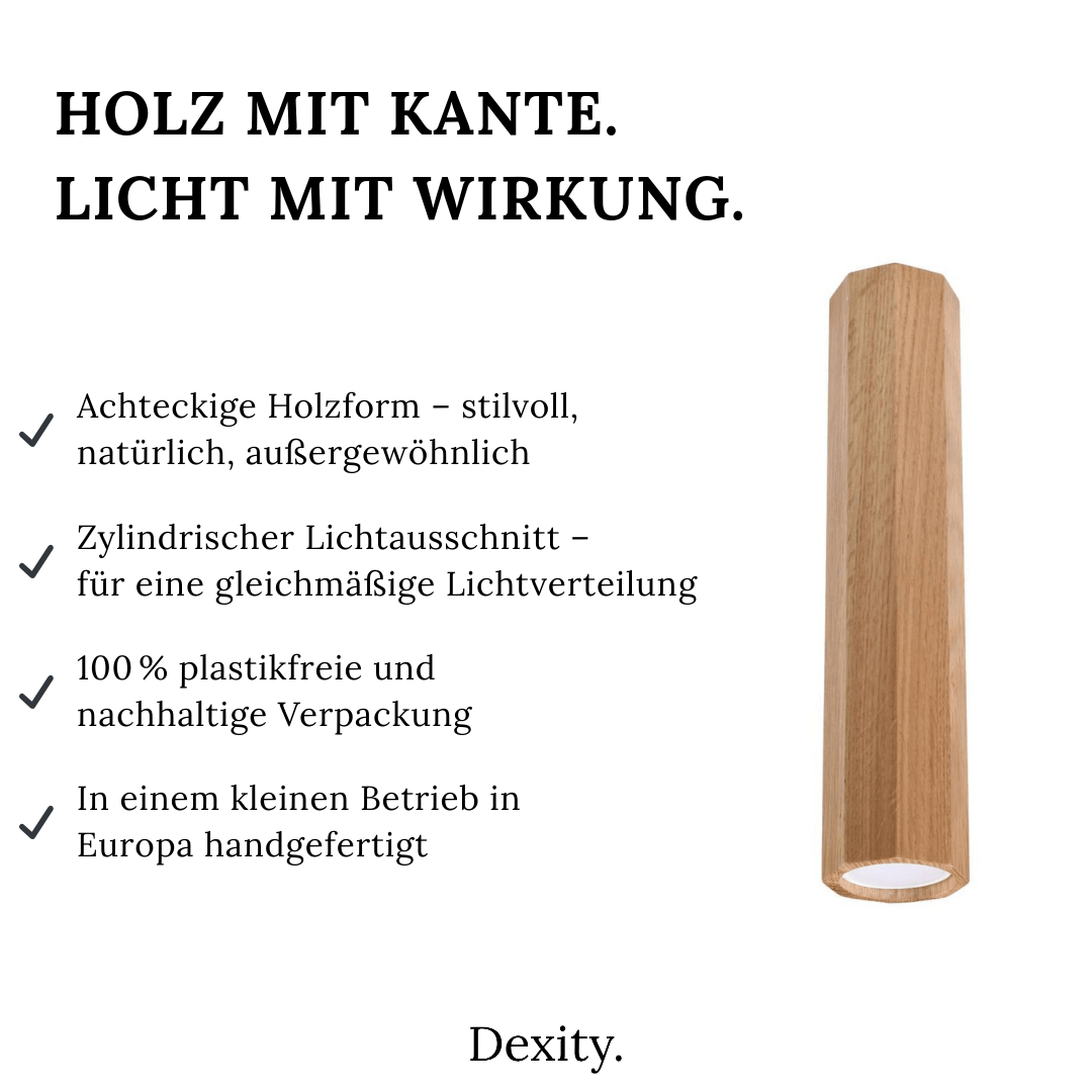 Deckenleuchte "Zeke 30" – Deckenlampen in Naturholz | Dexity Lichtdesign