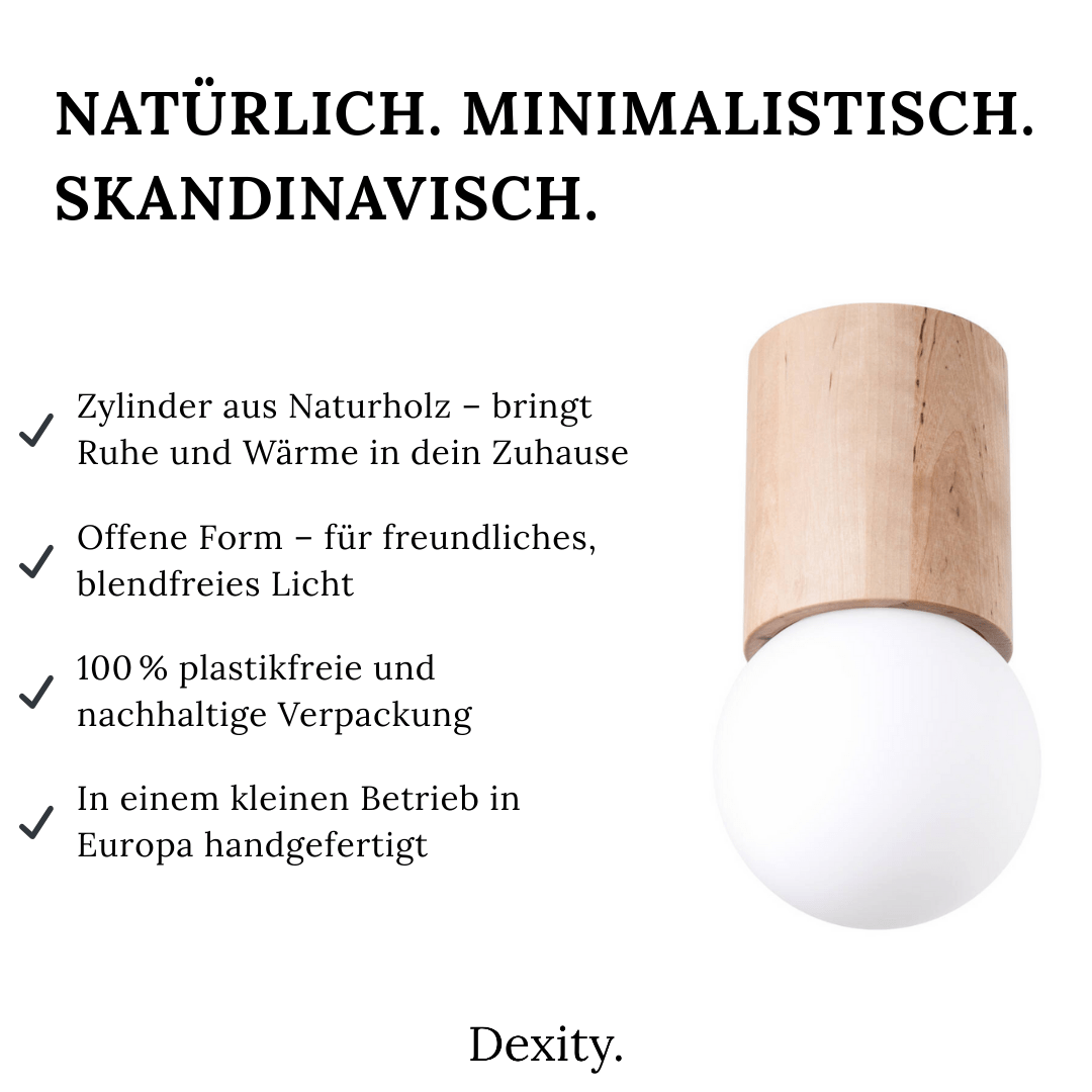 Naturholz - Deckenleuchte "Boomo 12" – Deckenlampen in Naturholz | Dexity Lichtdesign