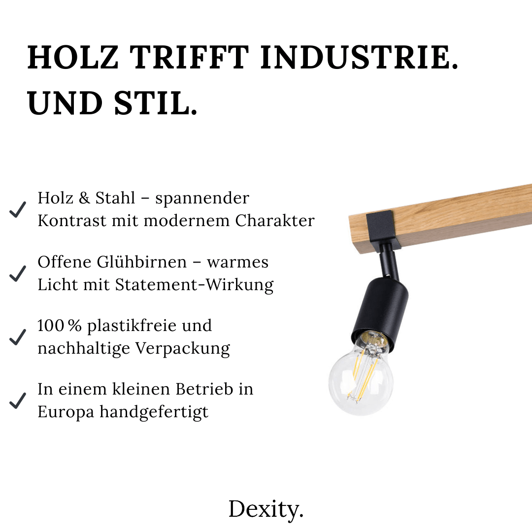 Deckenleuchte "Zuca 2" – Deckenlampen in Schwarz | Dexity Lichtdesign