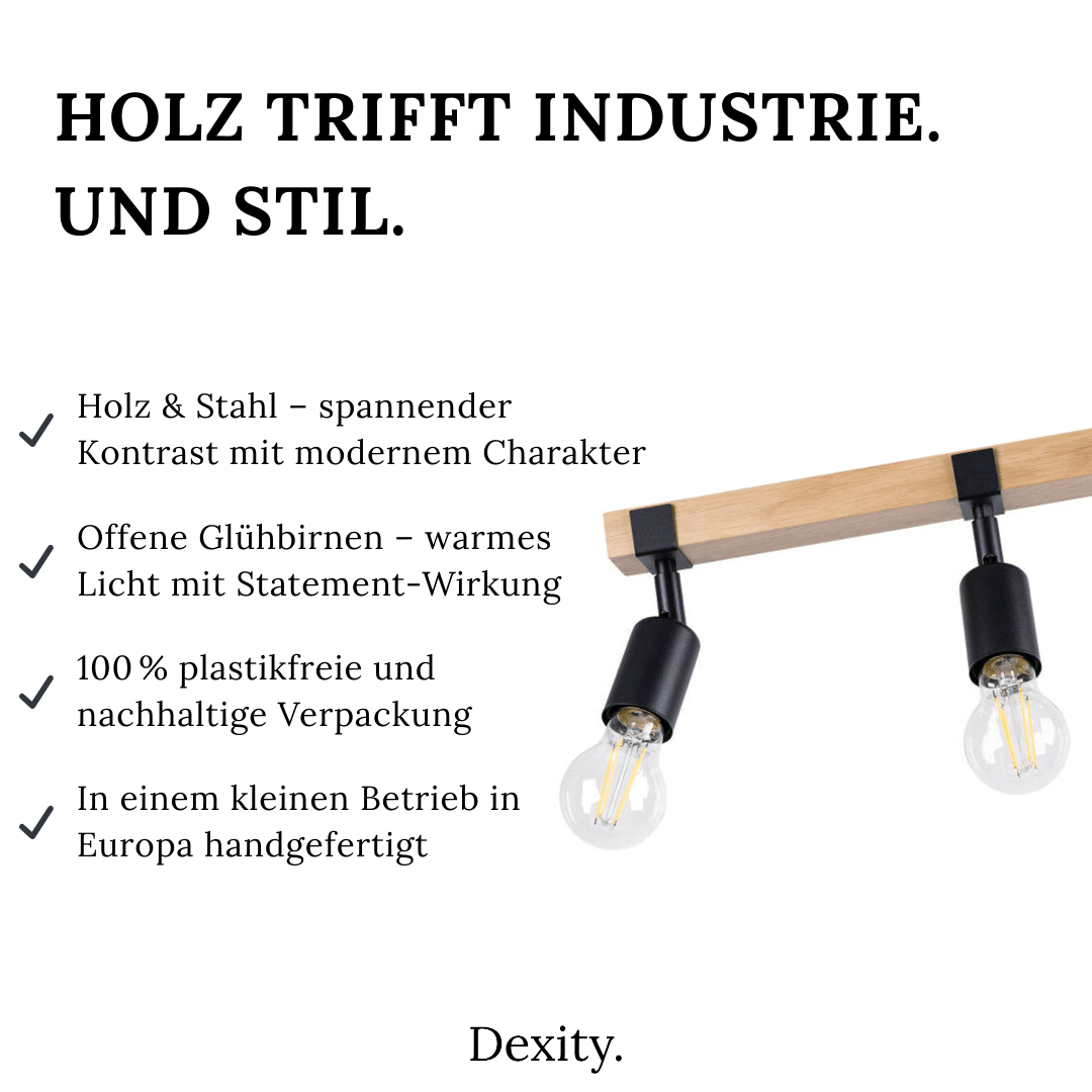 Deckenleuchte "Zuca 3" – Deckenlampen in Schwarz | Dexity Lichtdesign