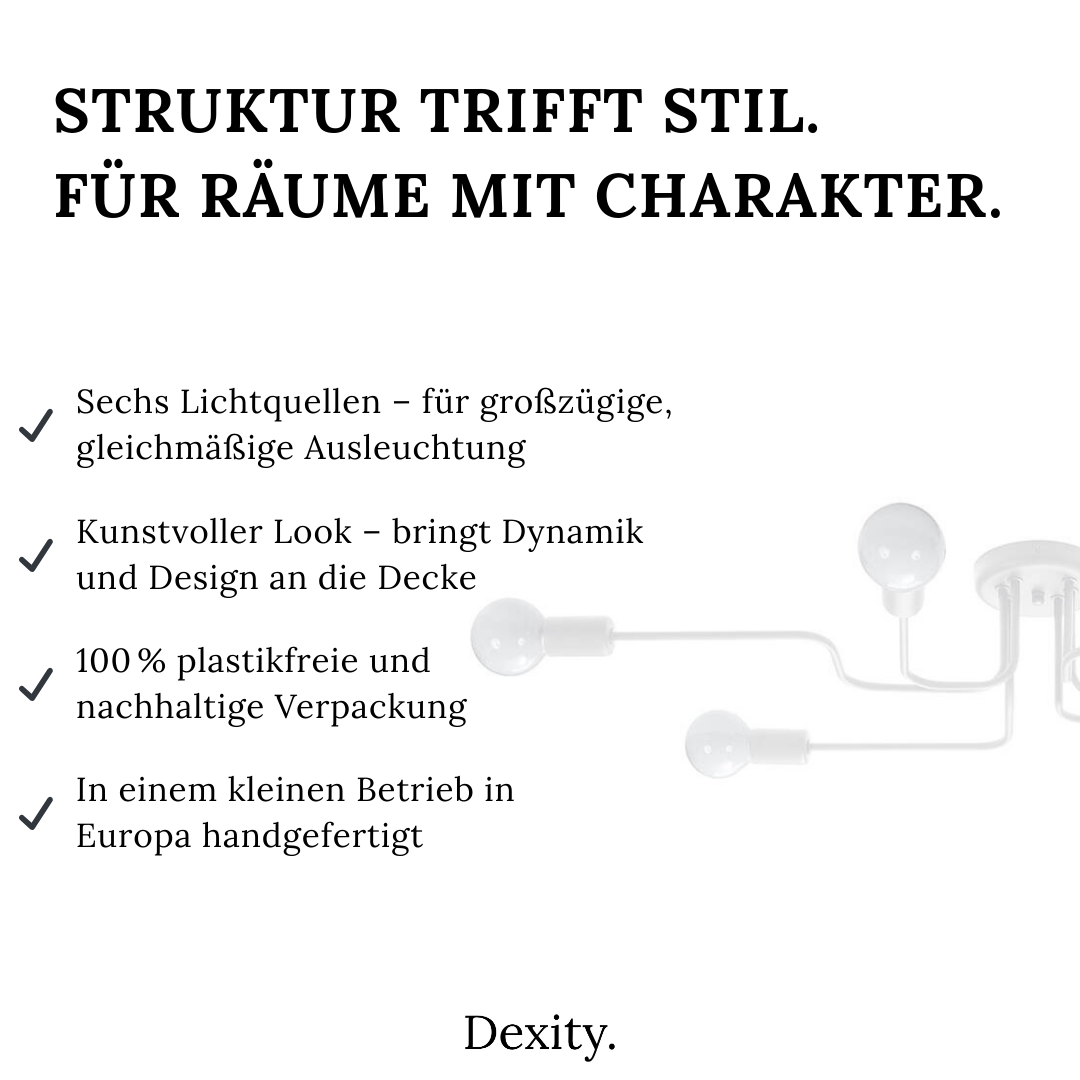 Deckenleuchte "Vector 6"