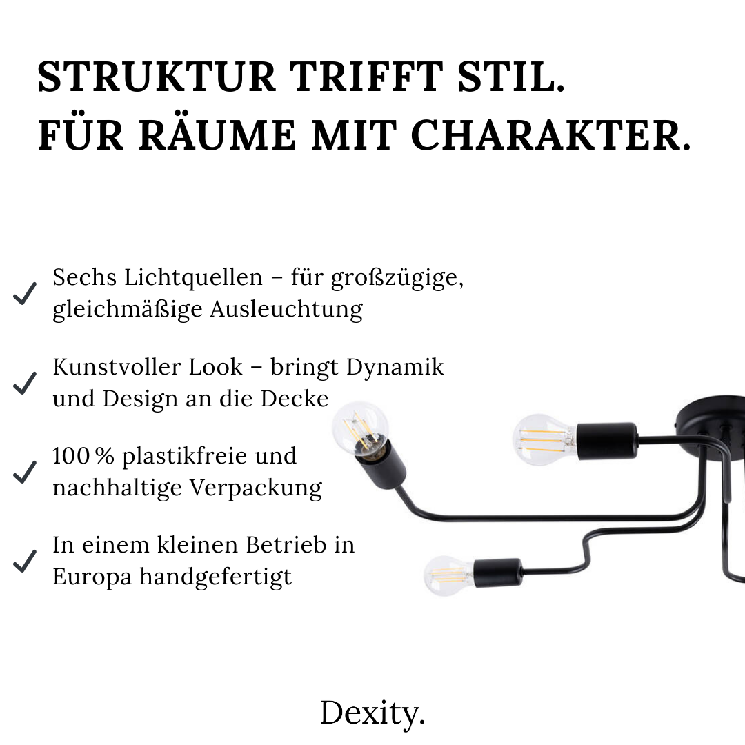 Deckenleuchte "Vector 6"