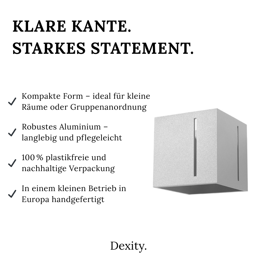 Wandleuchte "Cubo" – Wandlampen in Grau | Dexity Lichtdesign
