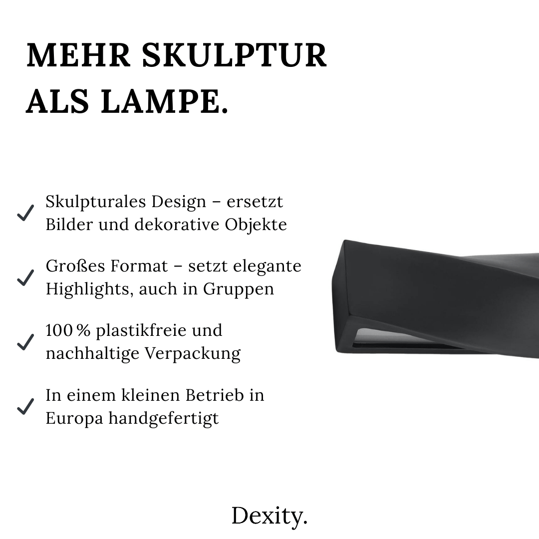 Keramik - Wandleuchte "Sigma" – Wandlampen in Schwarz | Dexity Lichtdesign