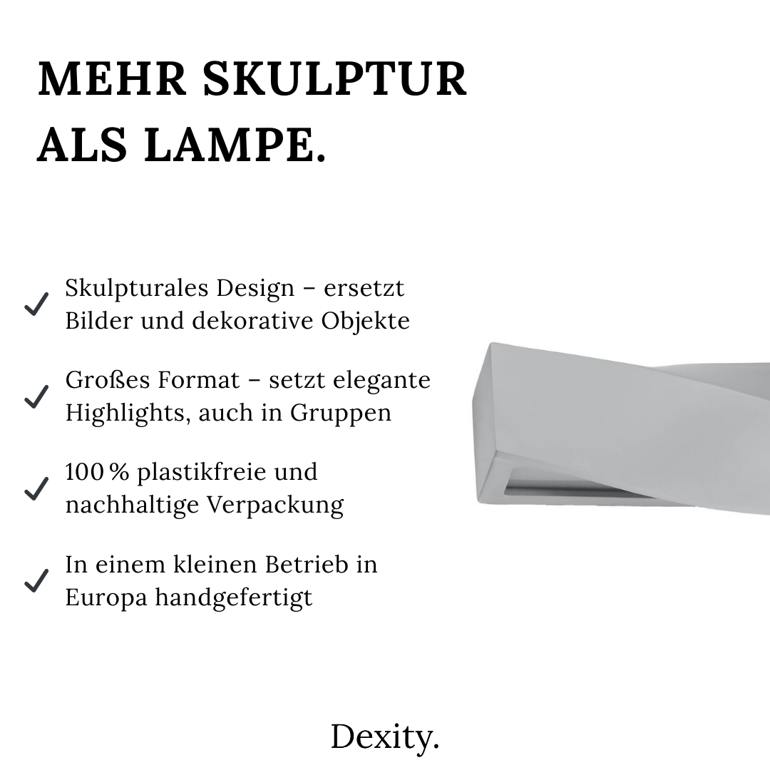 Keramik - Wandleuchte "Sigma" – Wandlampen in Grau | Dexity Lichtdesign