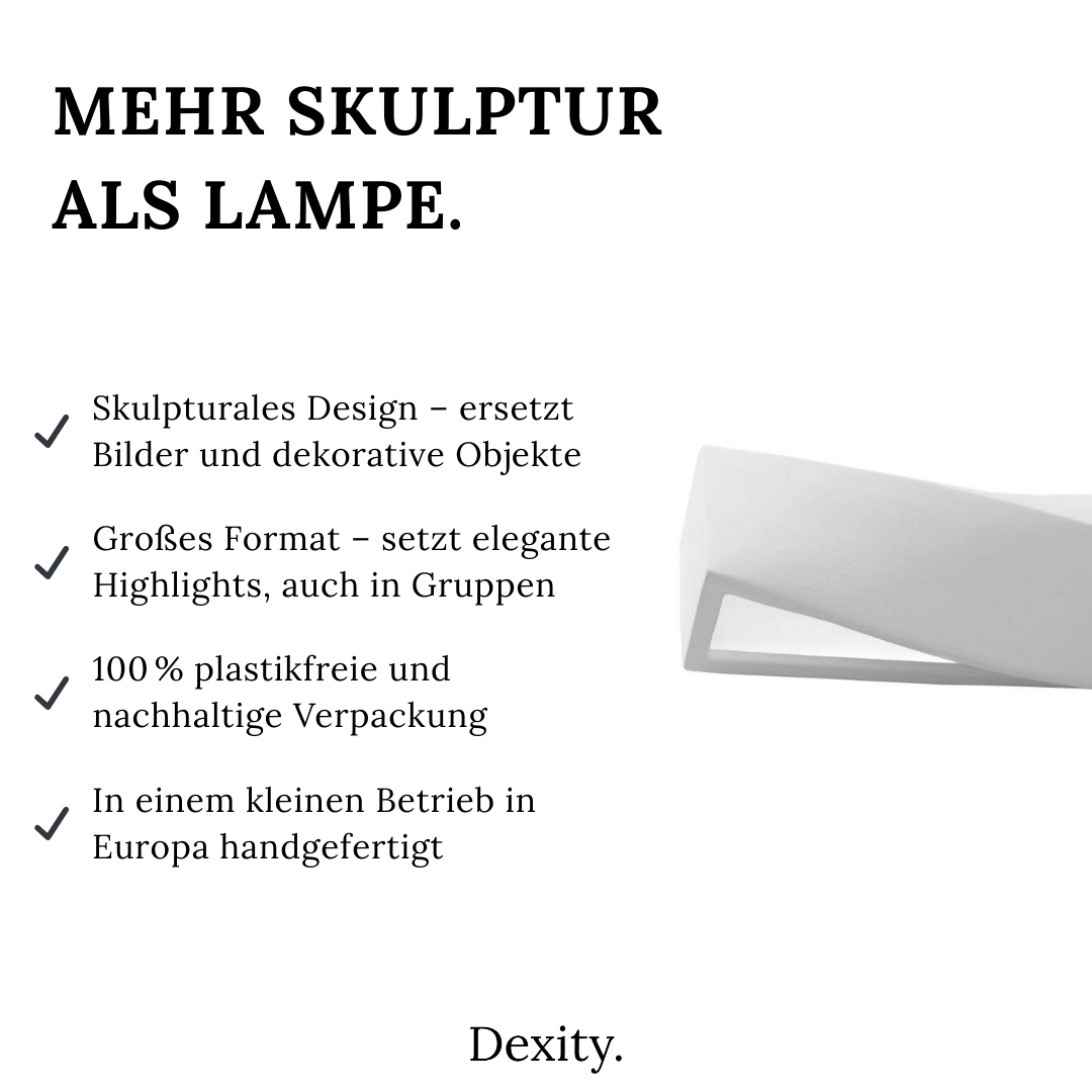 Keramik - Wandleuchte "Sigma" – Wandlampen in Weiß | Dexity Lichtdesign