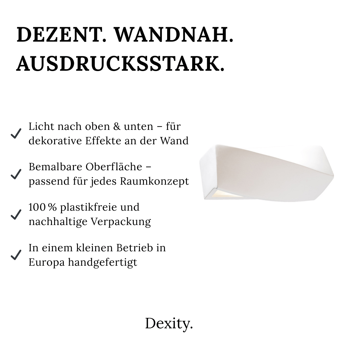 Keramik - Wandleuchte "Sigma mini" – Wandlampen in Weiß | Dexity Lichtdesign