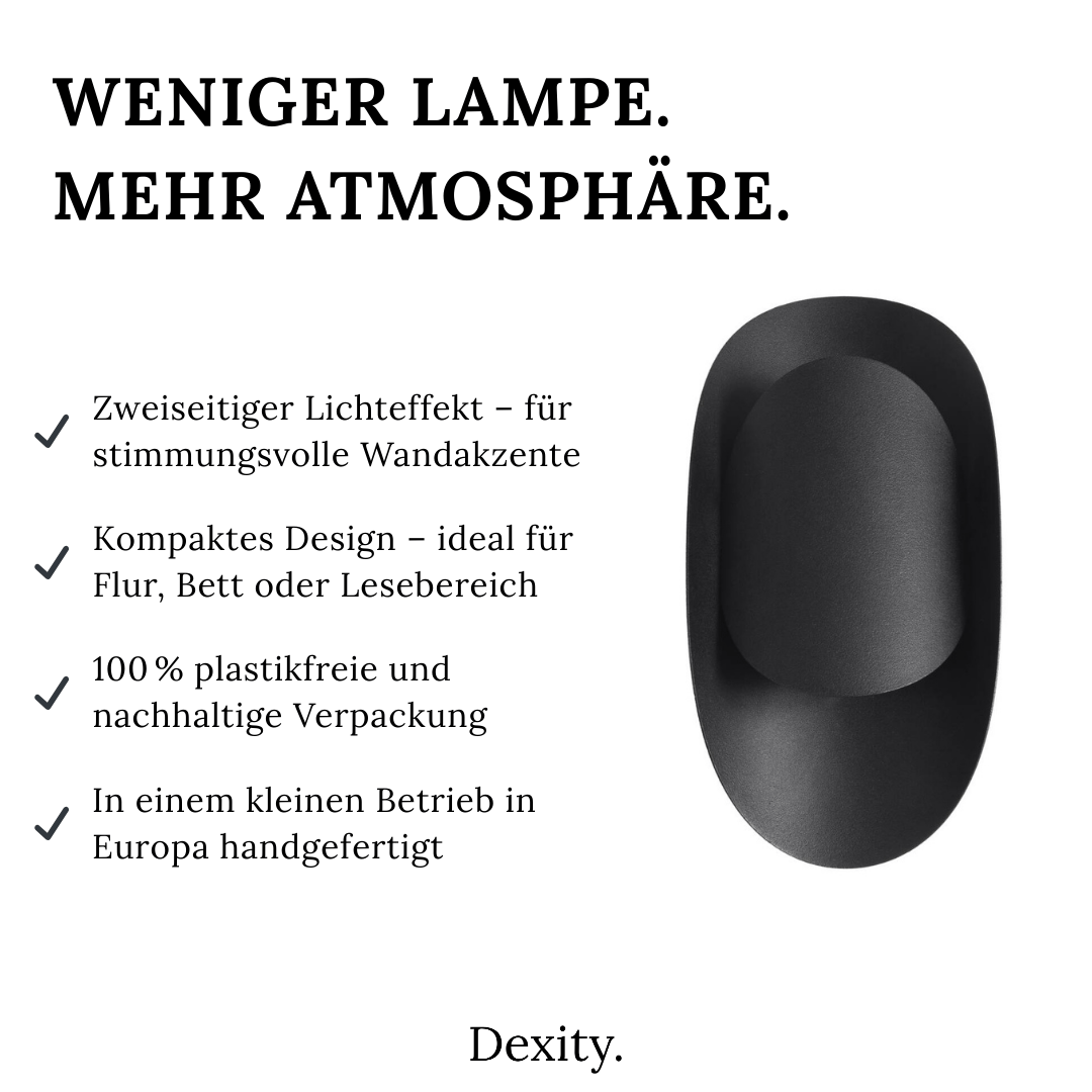Wandleuchte "Tear" – Wandlampen in Schwarz | Dexity Lichtdesign