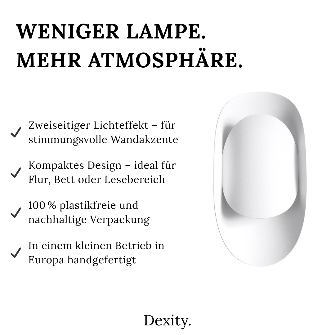 Wandleuchte "Tear" – Wandlampen in Weiß | Dexity Lichtdesign