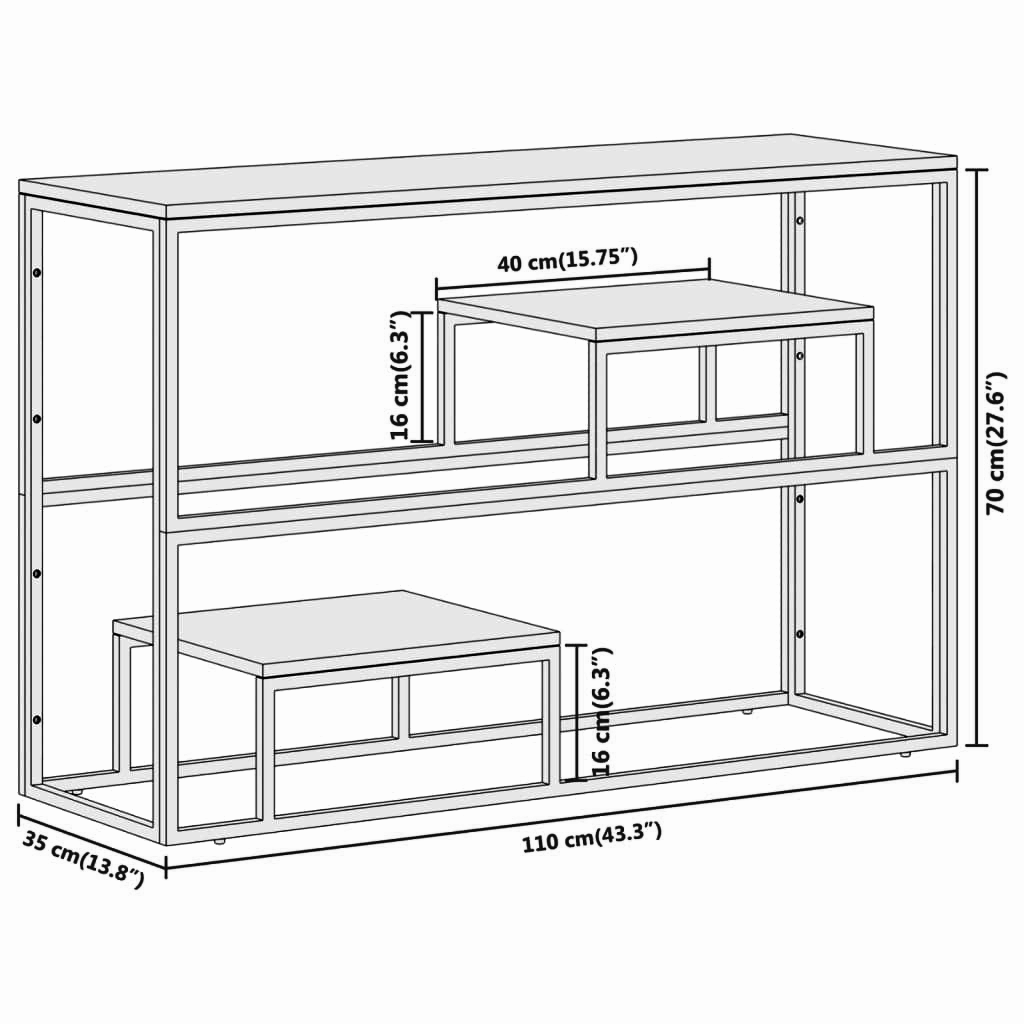 Konsolentisch Silbern 110x35x70 cm