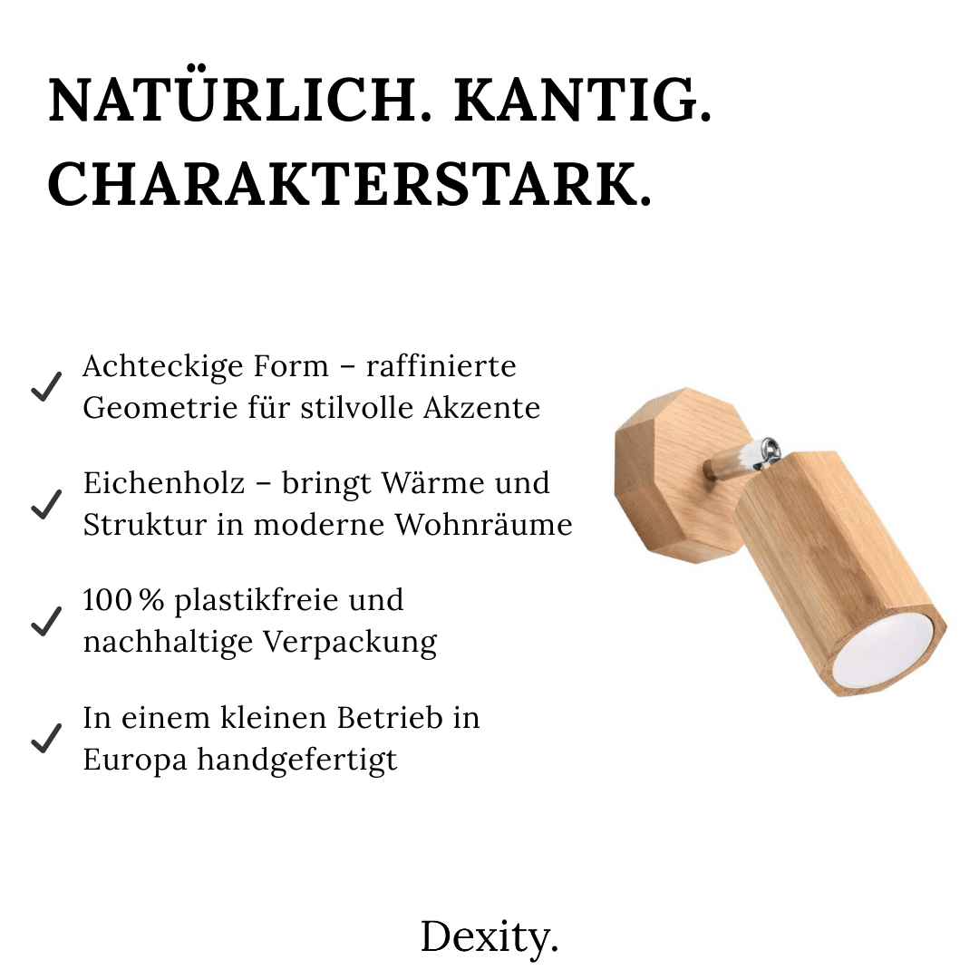 Wandleuchte "Zeke" – Wandlampen in Naturholz | Dexity Lichtdesign