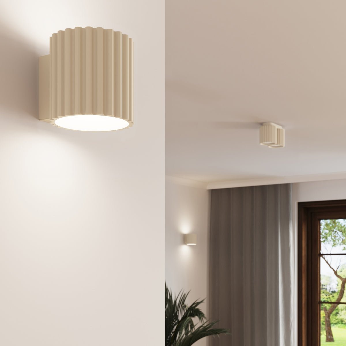 Deckenleuchte "AURA 2" – Deckenleuchte in Beige | Dexity Lichtdesign