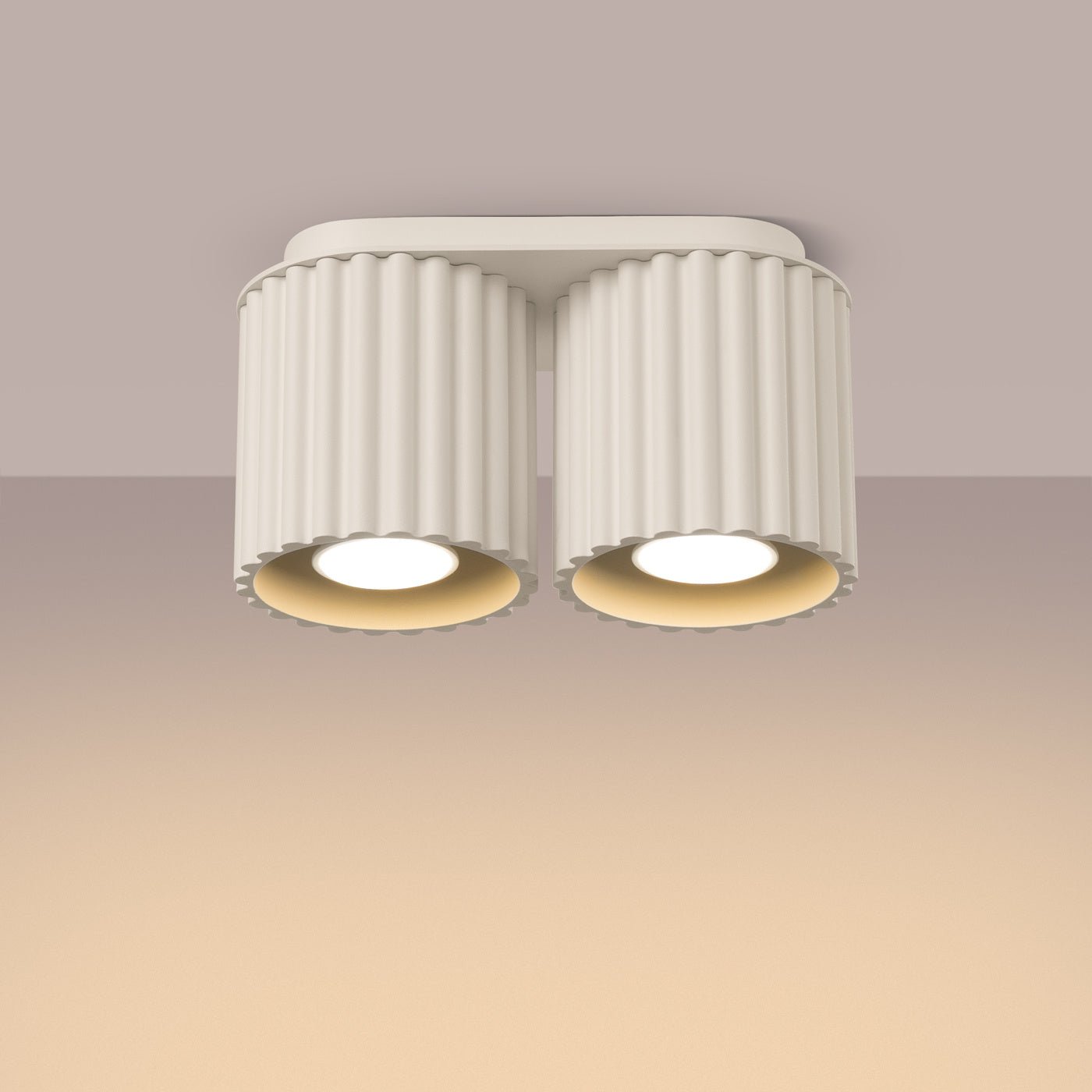 Deckenleuchte "AURA 2" – Deckenleuchte in Beige | Dexity Lichtdesign