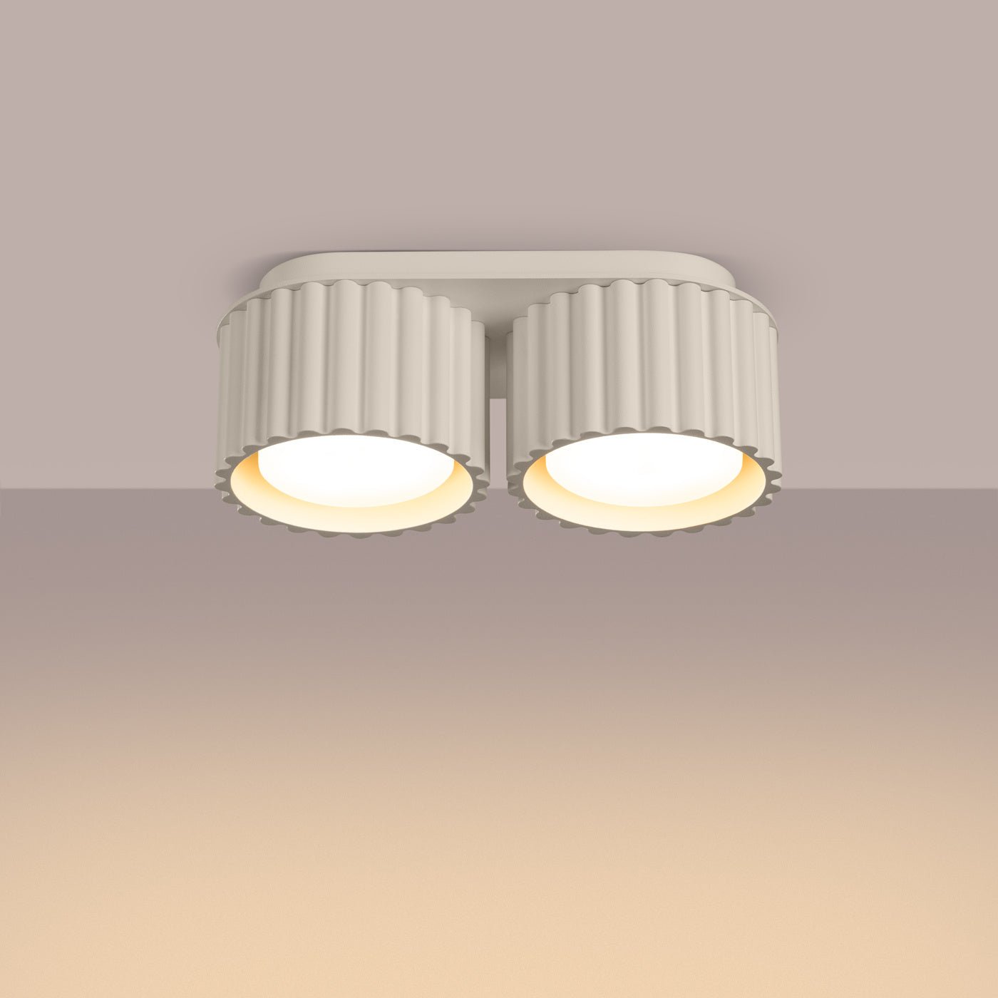 Deckenleuchte "AURA 2" – Deckenleuchte in Beige | Dexity Lichtdesign
