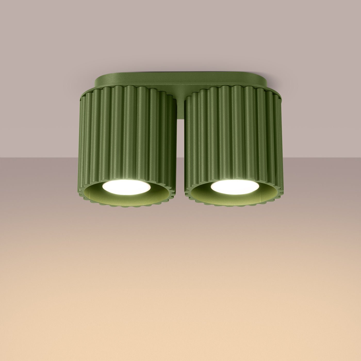 Deckenleuchte "AURA 2" – Deckenleuchte in Olivgrün | Dexity Lichtdesign