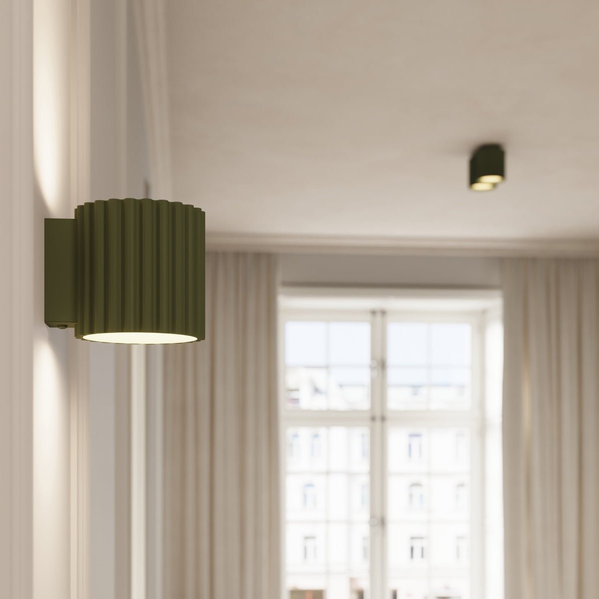 Deckenleuchte "AURA 2" – Deckenleuchte in Olivgrün | Dexity Lichtdesign