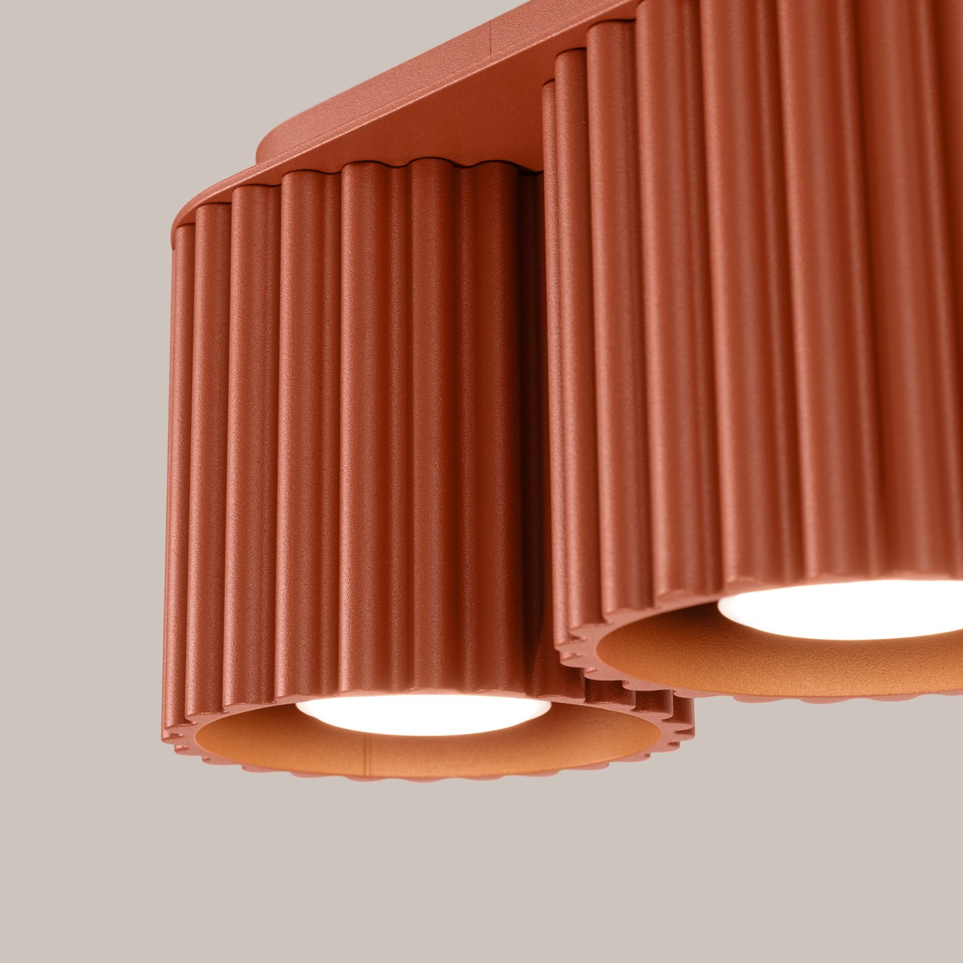 Deckenleuchte "AURA 2" – Deckenleuchte in Roter Ocker | Dexity Lichtdesign