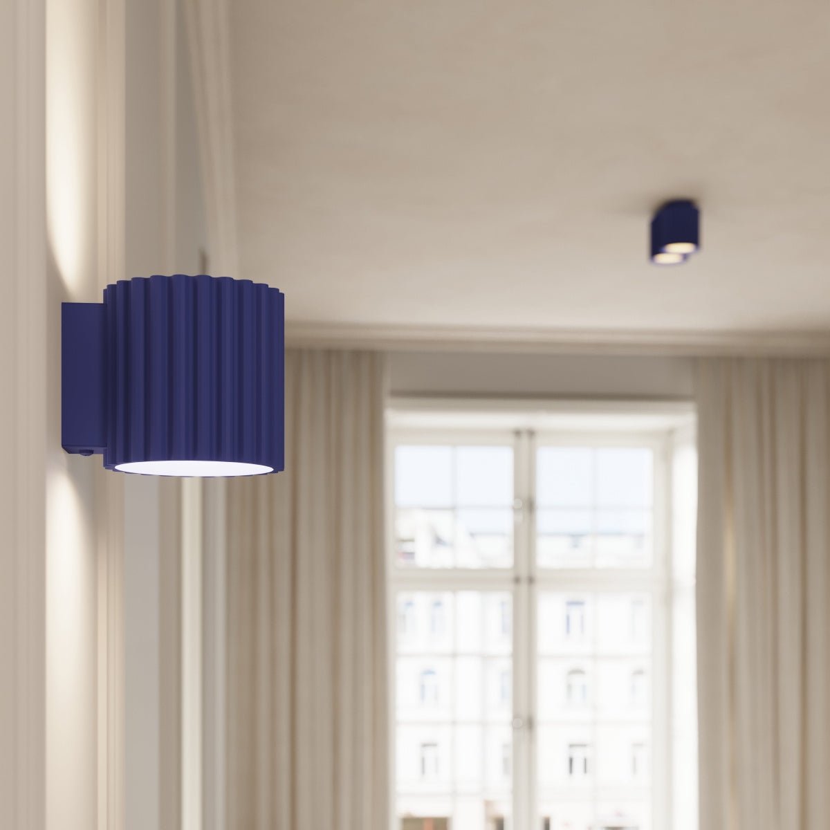 Deckenleuchte "AURA 2" – Deckenleuchte in Ultramarin | Dexity Lichtdesign